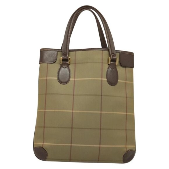 Burberrys Nova Check Tote Bag Canvas Beige Gold - Picture 2 of 16